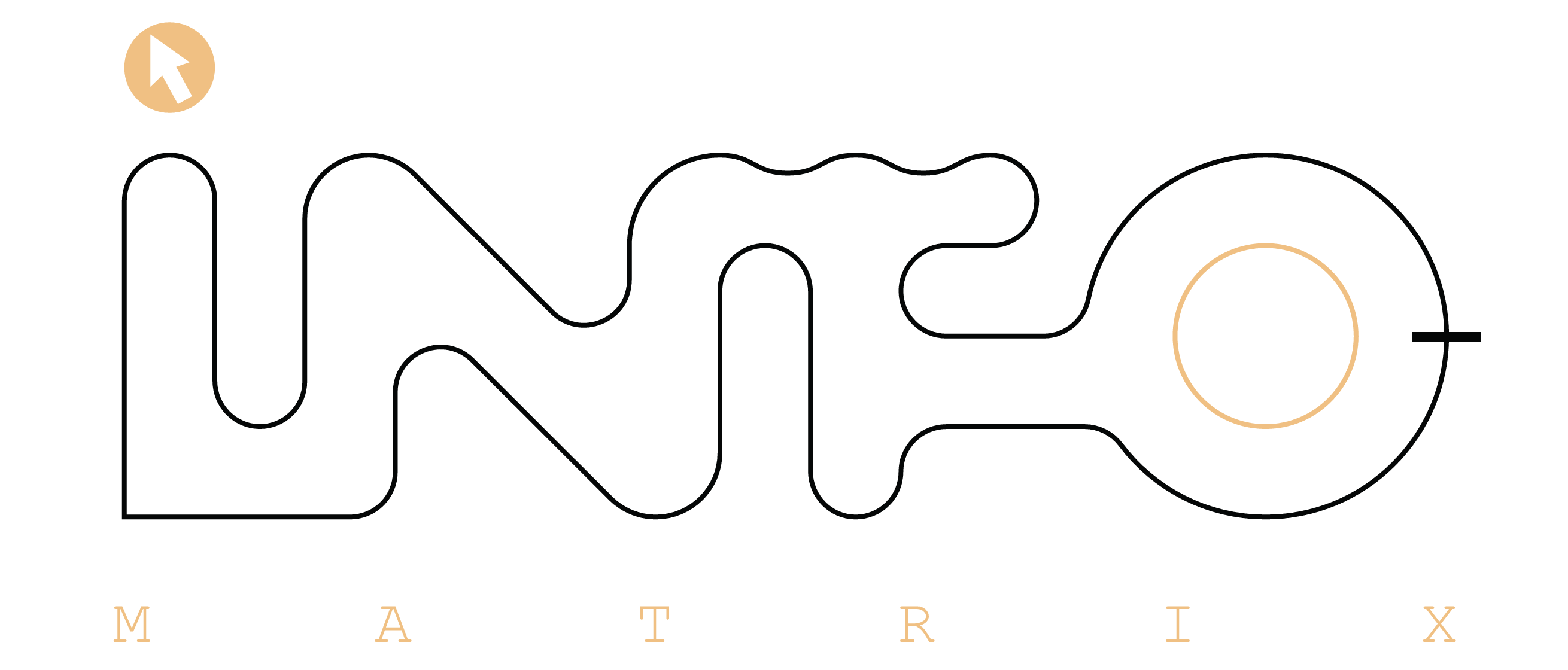 Line follower track outline spelling INFOMATRIX
