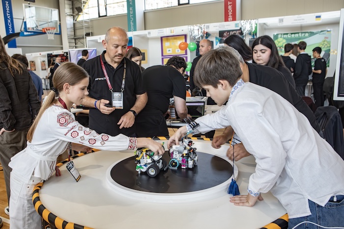 LEGO Sumo Robot competition in action