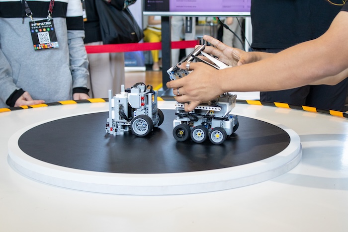 LEGO Sumo Robot competition in action